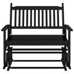vidaXL Schaukelbank Schwarz 118x70x104,5 cm Massivholz Pappel