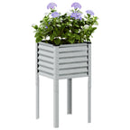 vidaXL Garten-Pflanzgefäß 45 x 45 x 88 cm Verzinkter Stahl