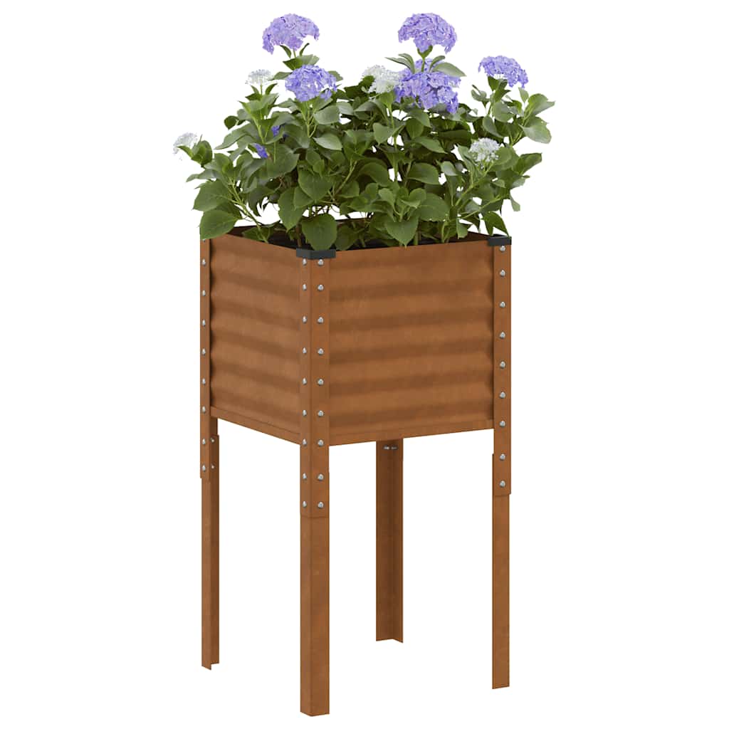 vidaXL Gartenpflanzgefäß 45 x 45 x 88 cm Verwitterungsstahl
