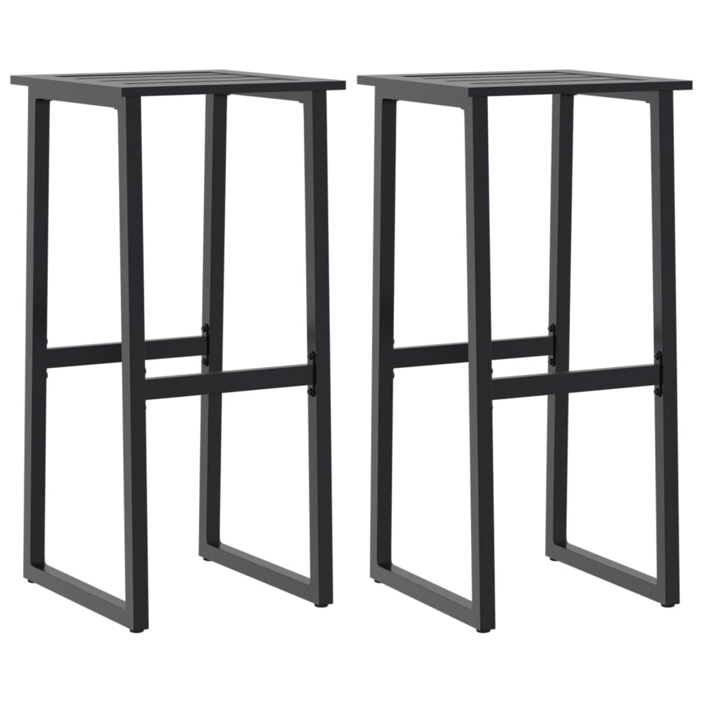 vidaXL Barhocker 2 Stk. Schwarz 38x38x80 cm Pulverbeschichteter Stahl