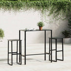 vidaXL Barhocker 2 Stk. Schwarz 38x38x80 cm Pulverbeschichteter Stahl