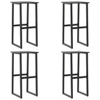 vidaXL Barhocker 4 Stk. Schwarz 38x38x80 cm Pulverbeschichteter Stahl