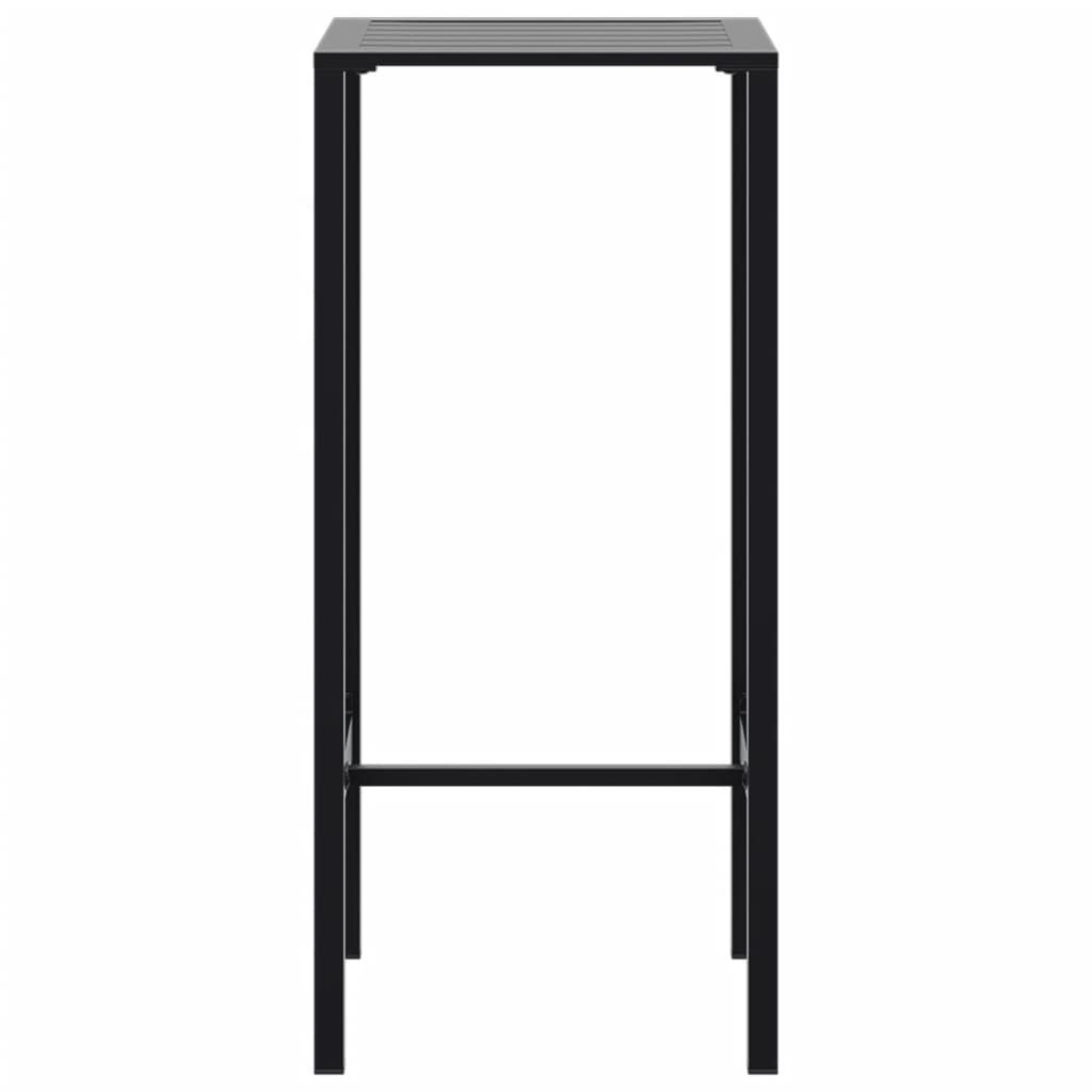 vidaXL Bartisch Schwarz 50x50x110 cm Pulverbeschichteter Stahl