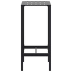 vidaXL Bartisch Schwarz 50x50x110 cm Pulverbeschichteter Stahl