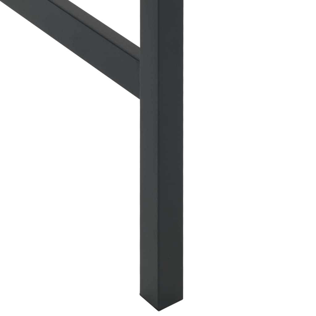 vidaXL Bartisch Schwarz 50x50x110 cm Pulverbeschichteter Stahl