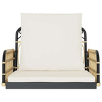 vidaXL Hängestuhl mit Kissen 63x58x39 cm Poly Rattan und Stahl