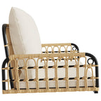 vidaXL Hängebank mit Kissen 105x58x38 cm Poly Rattan und Stahl