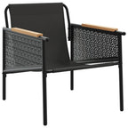 vidaXL Gartenstühle mit Kissen 2 Stk. Schwarz Stahl