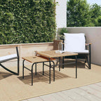 vidaXL Outdoor-Satztische 2 Stk. Braun und Schwarz Stahl
