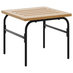 vidaXL Outdoor-Satztische 2 Stk. Braun und Schwarz Stahl