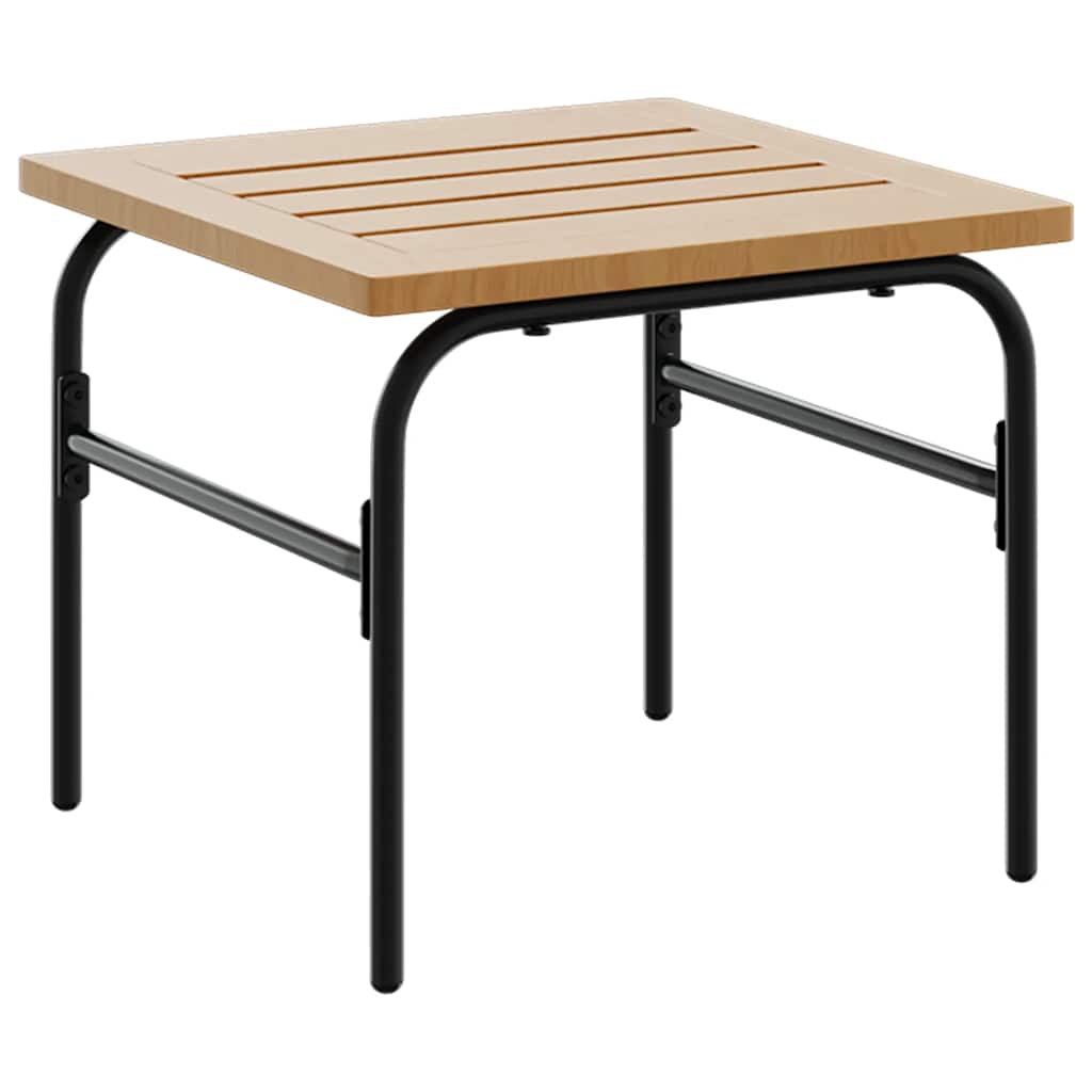 vidaXL Outdoor-Satztische 2 Stk. Braun und Schwarz Stahl