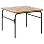 vidaXL Outdoor-Satztische 2 Stk. Braun und Schwarz Stahl