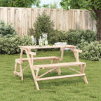 vidaXL Picknicktisch mit Bänken 2-in-1 Massivholz Tanne