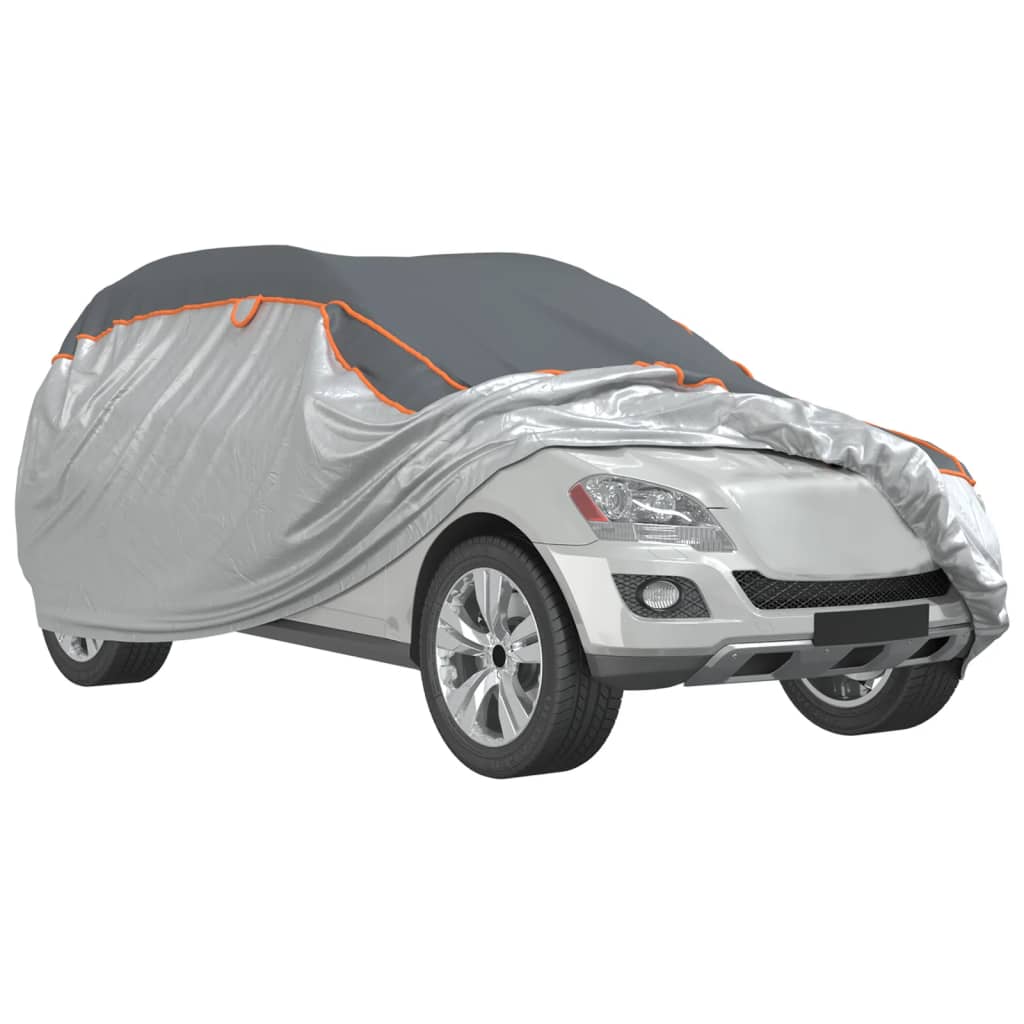 vidaXL Autoabdeckung für SUV Hagelschutz Voll XL Grau & Silbern