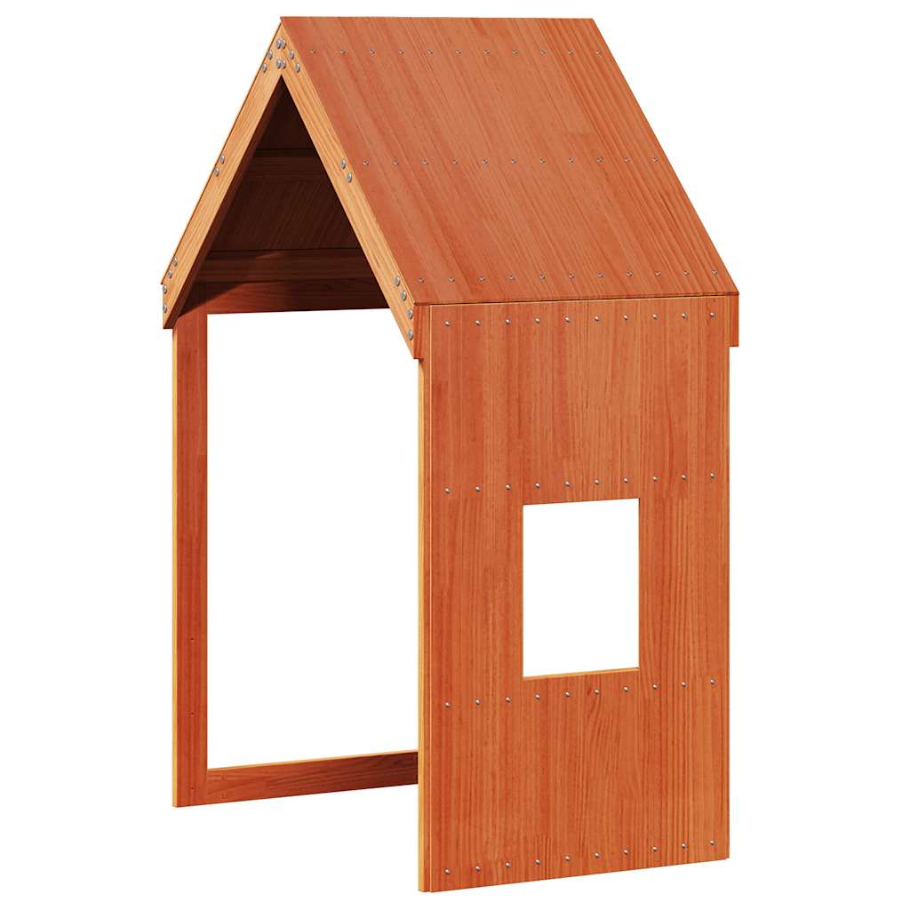 vidaXL Dach für Kinderbett Wachsbraun 60x89x134,5 cm Massivholz