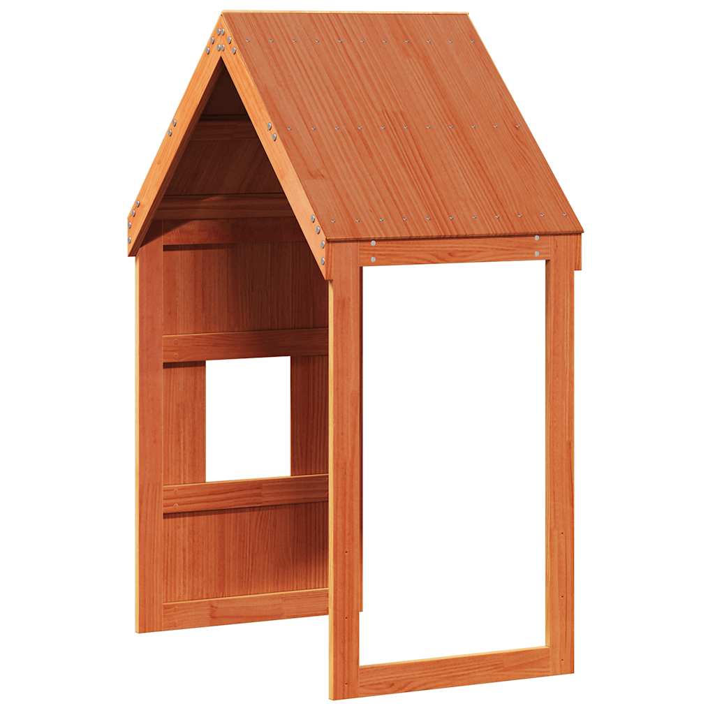 vidaXL Dach für Kinderbett Wachsbraun 60x89x134,5 cm Massivholz