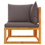 vidaXL Gartensofa-Ecke mit Kissen Holz Akazie & Seil