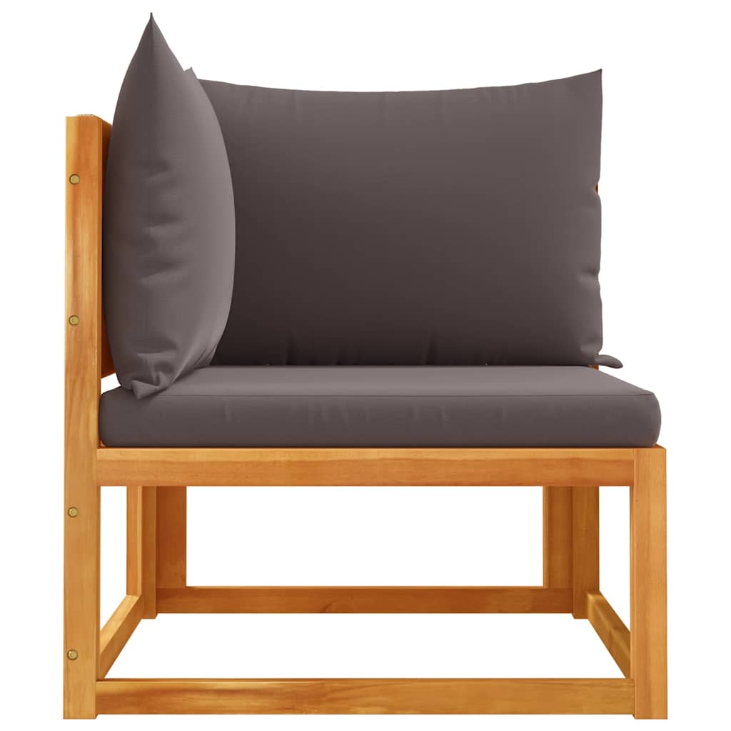 vidaXL Gartensofa-Ecke mit Kissen Holz Akazie & Seil