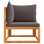 vidaXL Gartensofa-Ecke mit Kissen Holz Akazie & Seil