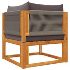 vidaXL Gartensofa-Ecke mit Kissen Holz Akazie & Seil
