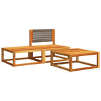 vidaXL 3-tlg. Gartensofa-Set mit Kissen Holz Akazie & Seil