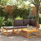 vidaXL Gartensofa mit Kissen 2-Sitzer Holz Akazie & Seil