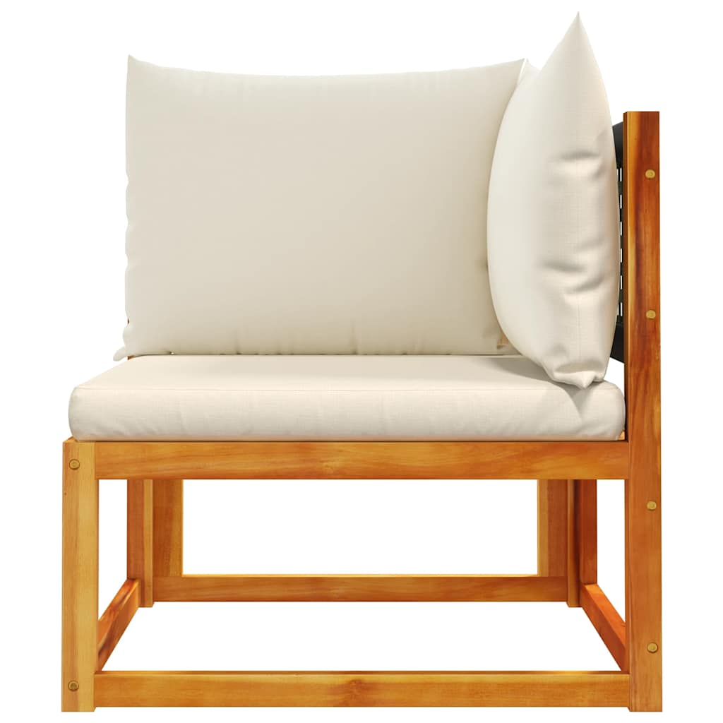 vidaXL Gartensofa-Ecke mit Kissen Holz Akazie & Rattan