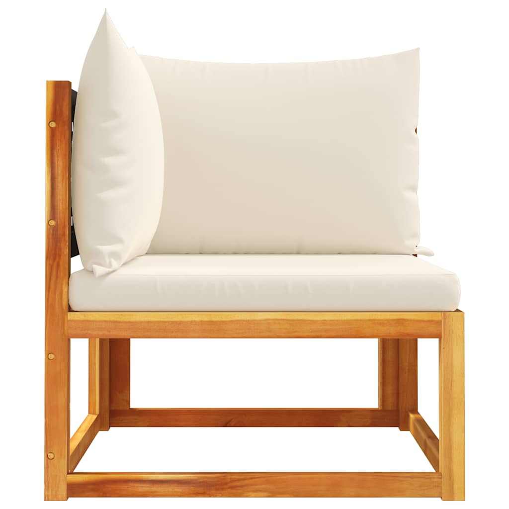 vidaXL Gartensofa-Ecke mit Kissen Holz Akazie & Rattan