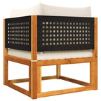 vidaXL Gartensofa-Ecke mit Kissen Holz Akazie & Rattan