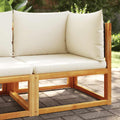 vidaXL Gartensofa-Ecke mit Kissen Holz Akazie & Rattan