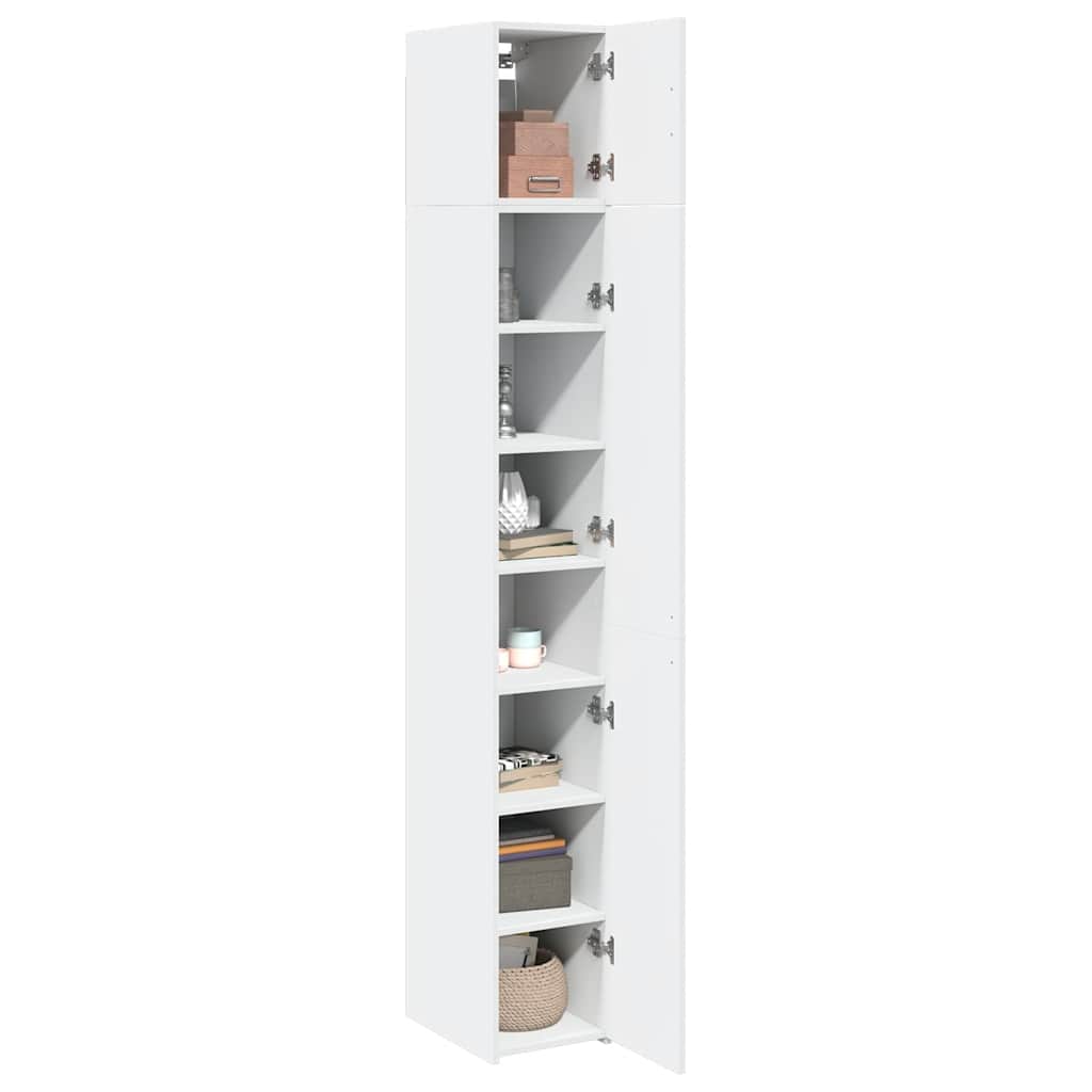 vidaXL Hochschrank Schmal Weiß 30x42,5x225 cm Holzwerkstoff