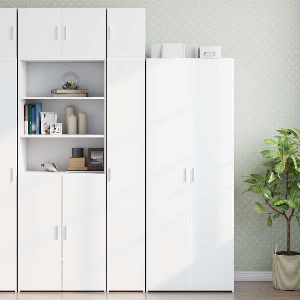 vidaXL Hochschrank Schmal Weiß 30x42,5x225 cm Holzwerkstoff