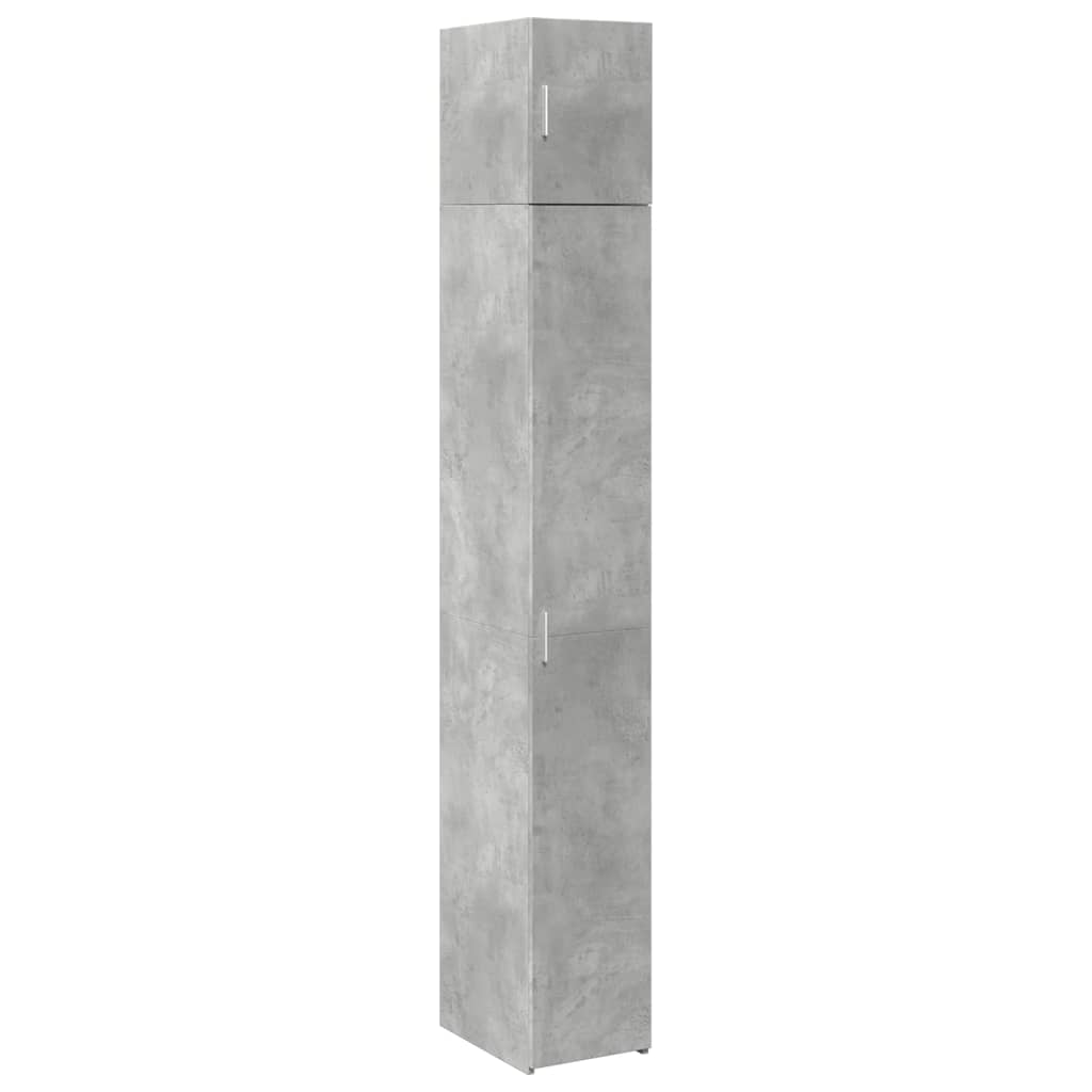 vidaXL Hochschrank Schmal Betongrau 30x42,5x225 cm Holzwerkstoff