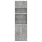 vidaXL Hochschrank Betongrau 70x42,5x225 cm Holzwerkstoff