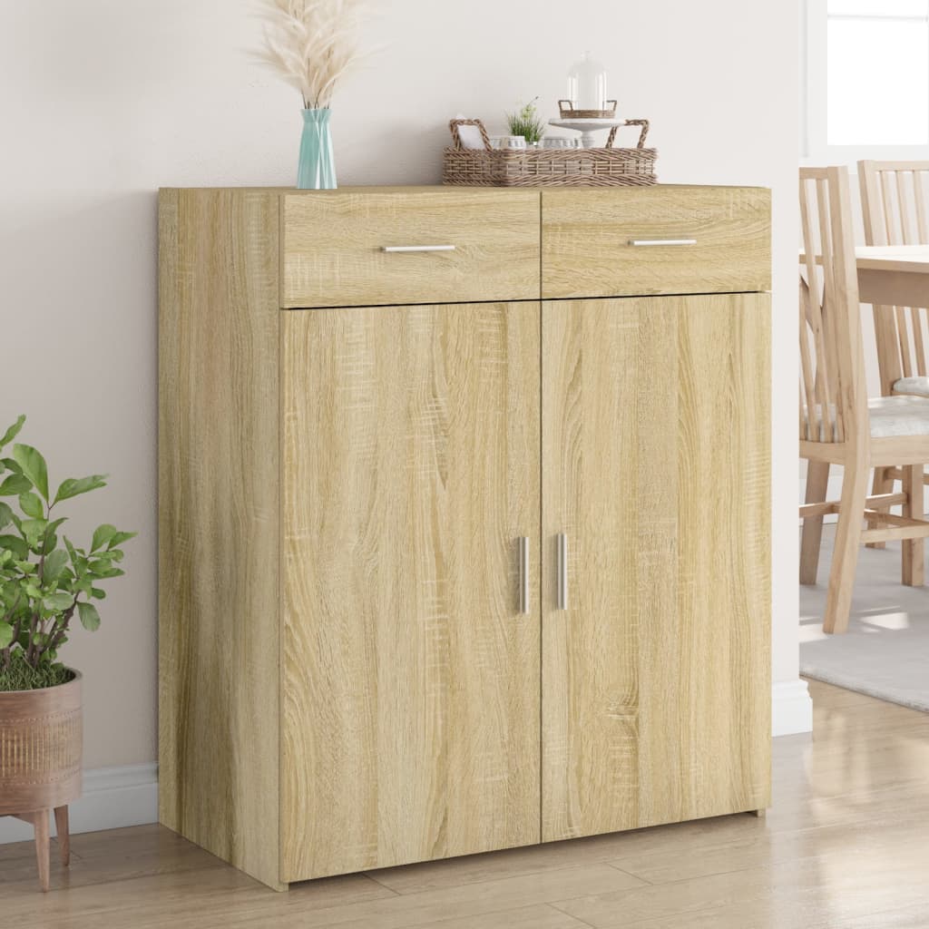 vidaXL Sideboard Sonoma-Eiche 90x30x72 cm Holzwerkstoff