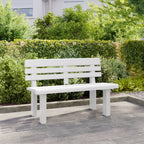 vidaXL Gartenbank Weiß 110x52x71 cm Polypropylen