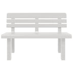 vidaXL Gartenbank Weiß 110x52x71 cm Polypropylen
