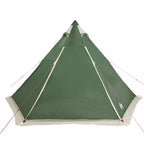 vidaXL Tipi-Familienzelt 6 Personen Grün Wasserdicht