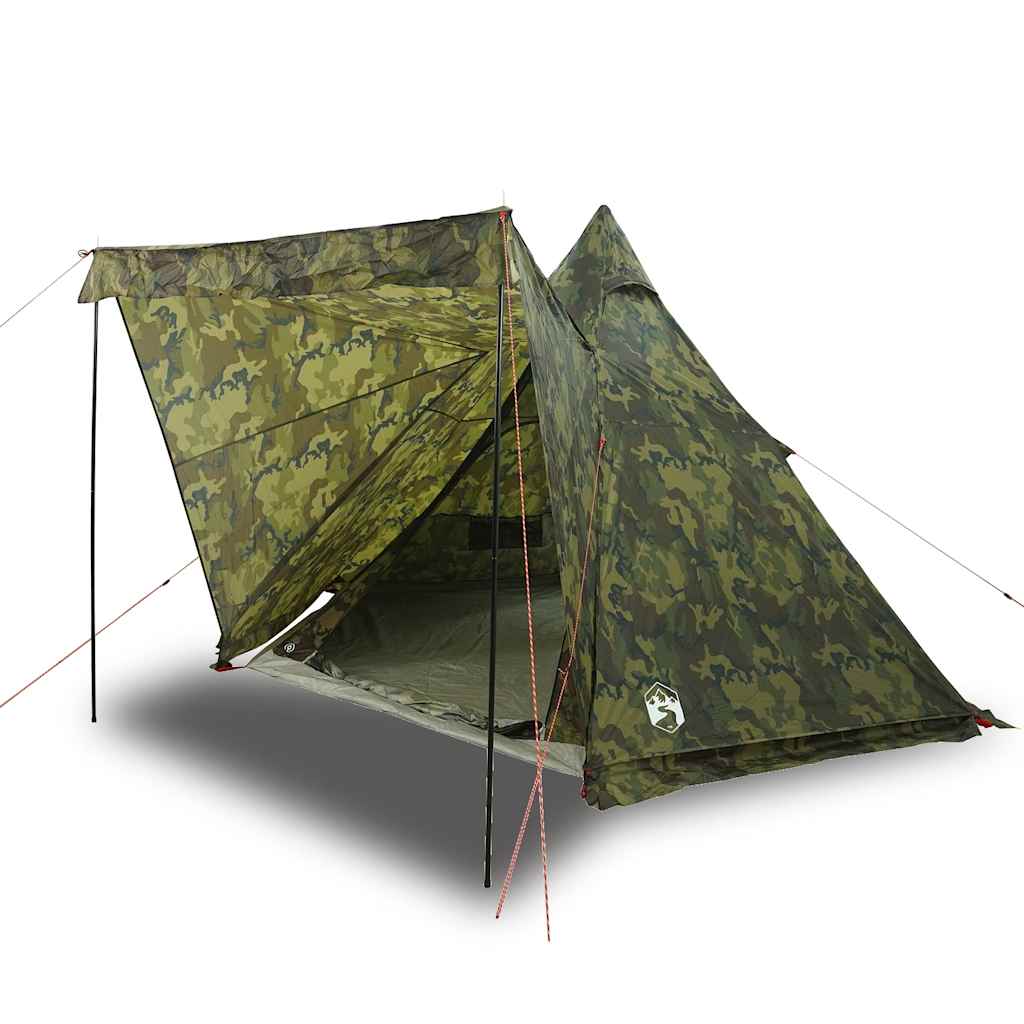 vidaXL Tipi-Familienzelt 6 Personen Tarnmuster Wasserdicht