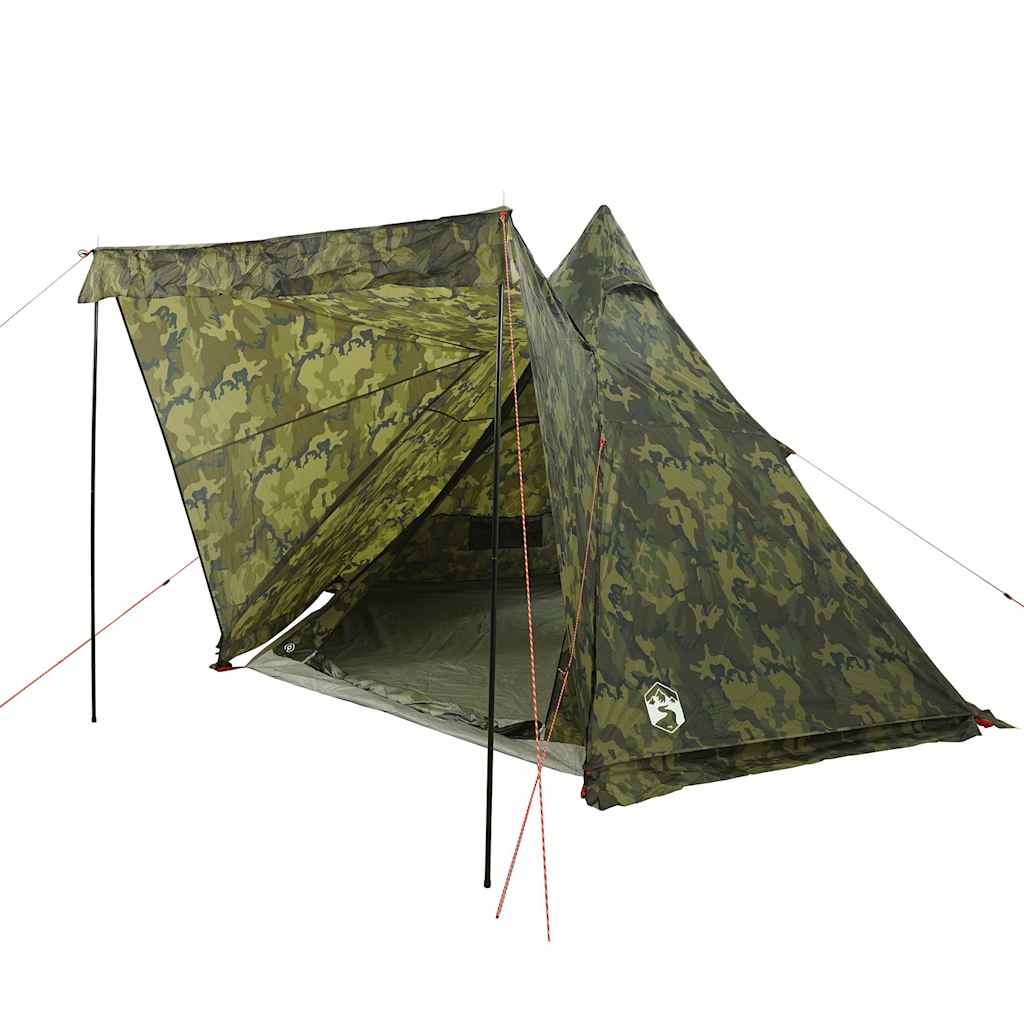 vidaXL Tipi-Familienzelt 6 Personen Tarnmuster Wasserdicht