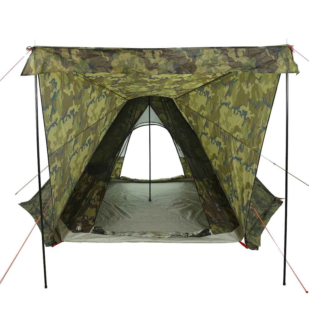 vidaXL Tipi-Familienzelt 6 Personen Tarnmuster Wasserdicht