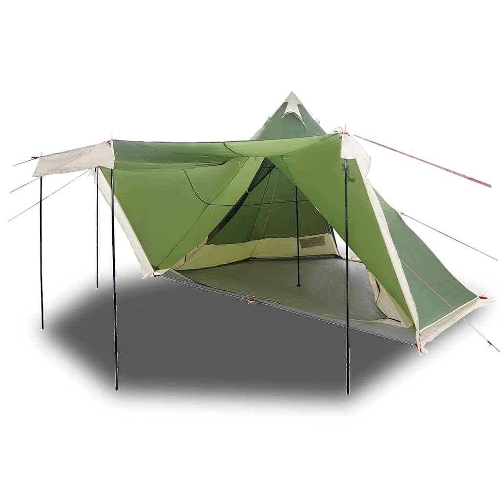 vidaXL Tipi-Familienzelt 8 Personen Grün Wasserdicht