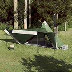 vidaXL Tipi-Familienzelt 8 Personen Grün Wasserdicht