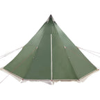 vidaXL Tipi-Familienzelt 8 Personen Grün Wasserdicht