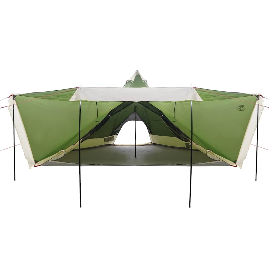 vidaXL Tipi-Familienzelt 8 Personen Grün Wasserdicht