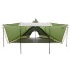vidaXL Tipi-Familienzelt 8 Personen Grün Wasserdicht