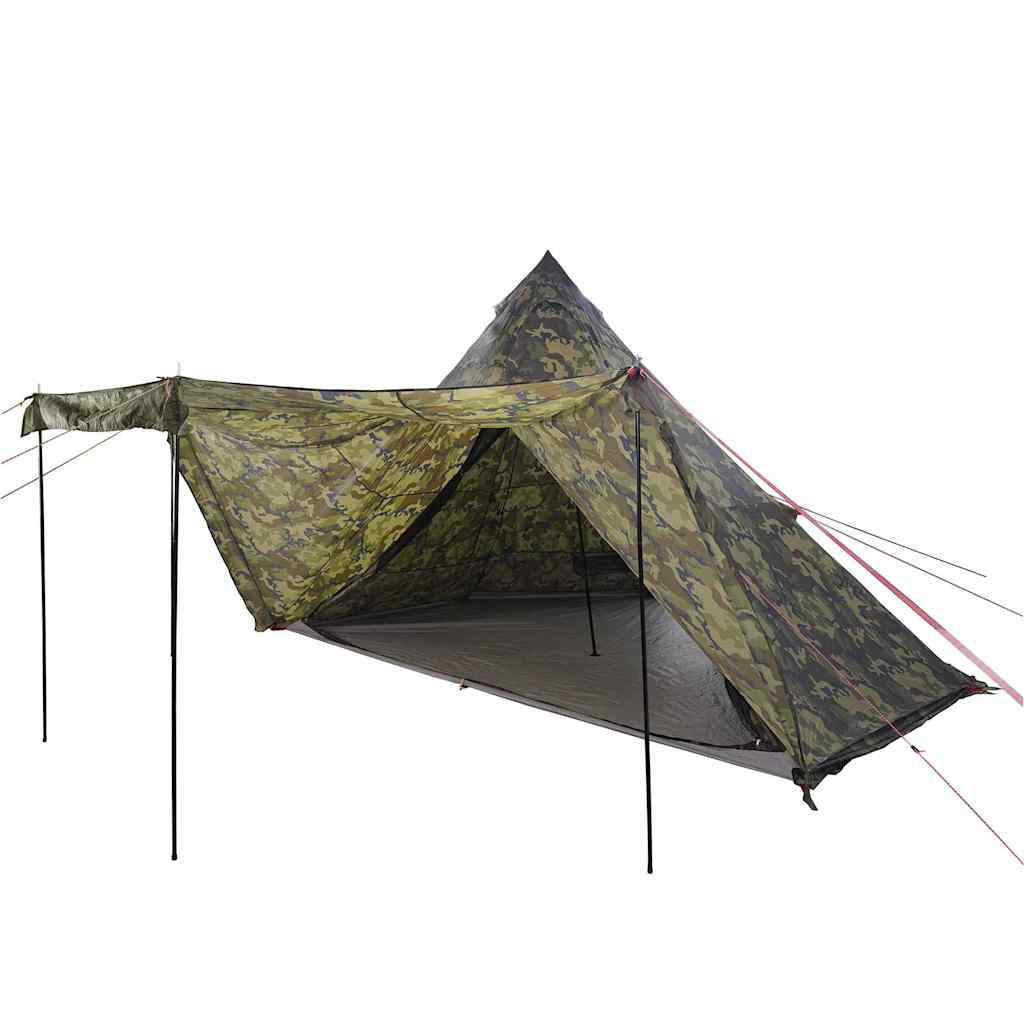vidaXL Tipi-Familienzelt 8 Personen Tarnmuster Wasserdicht