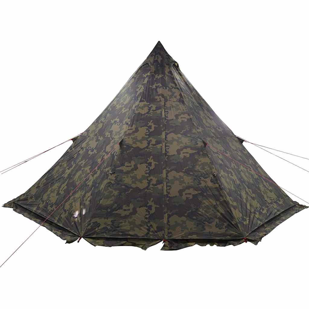 vidaXL Tipi-Familienzelt 8 Personen Tarnmuster Wasserdicht