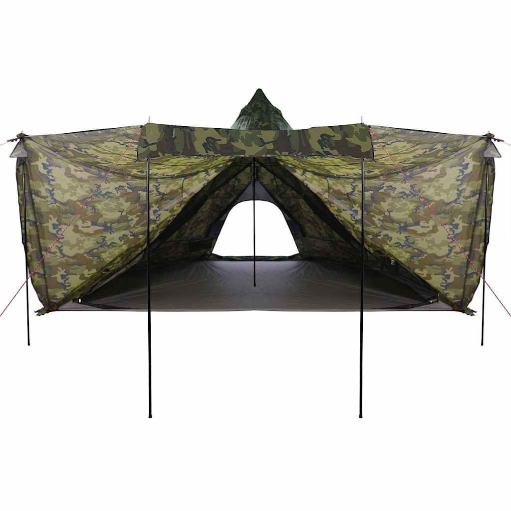 vidaXL Tipi-Familienzelt 8 Personen Tarnmuster Wasserdicht