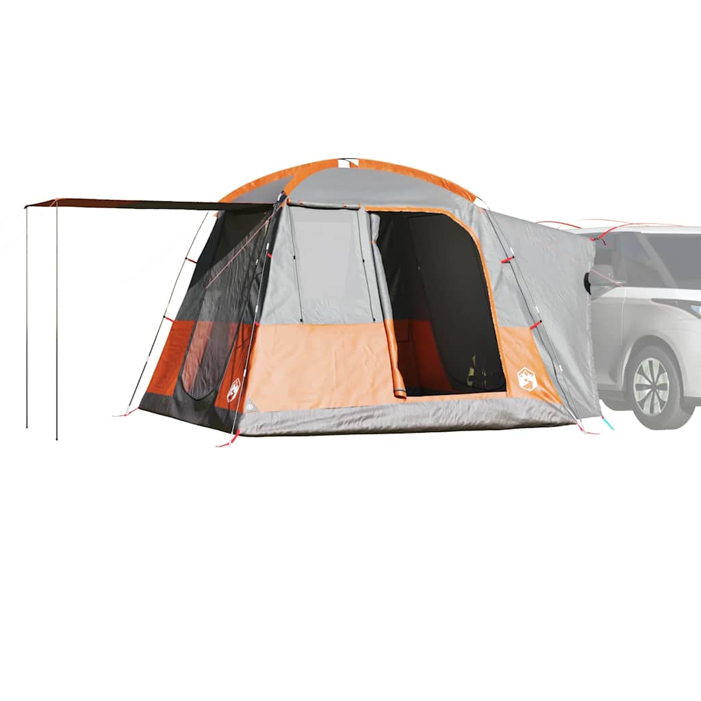 vidaXL Autozelt 4 Personen Grau und Orange Wasserfest